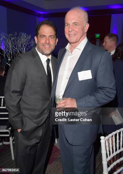 Honoree Brett Ratner and founder of UTA Jim Berkus attend the Jewish National Fund Los Angeles Tree Of Life Dinner at Loews Hollywood Hotel on...