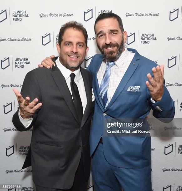 Honoree Brett Ratner and Rabbi Leor Sinai attend the Jewish National Fund Los Angeles Tree Of Life Dinner at Loews Hollywood Hotel on October 29,...