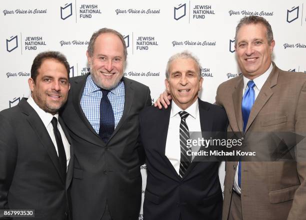 Honoree Brett Ratner, Jon Turteltaub, honoree David Frank and Lou Rosenberg attend the Jewish National Fund Los Angeles Tree Of Life Dinner at Loews...