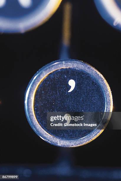 apostrophe and comma key on typewriter - comma stock pictures, royalty-free photos & images
