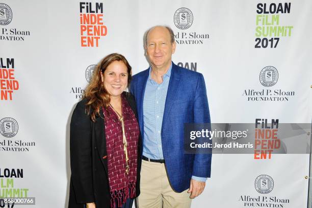 Lydia Dean Pilcher and Vice President of the Alfred P. Sloan Foundation Doron Weber attend Sloan Film Summit 2017 - Day 3 on October 29, 2017 in Los...