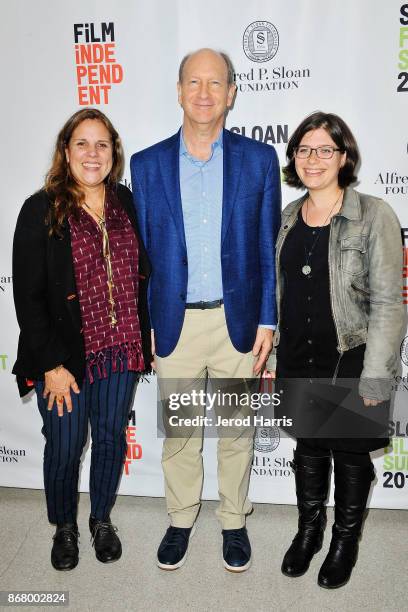 Lydia Dean Pilcher, Vice President of the Alfred P. Sloan Foundation Doron Weber and Ginny Mohler attend Sloan Film Summit 2017 - Day 3 on October...