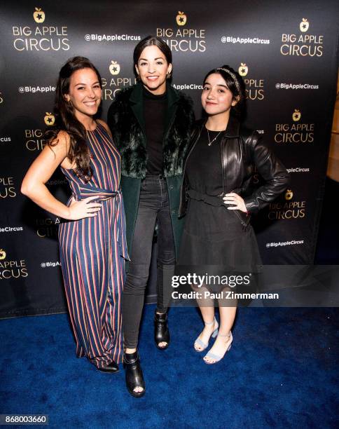 Suki Lopez, Ana Villafane and Alexandria Suarez attend the Big Apple Circus 40th Anniversary Opening Night at Damrosch Park, Lincoln Center on...