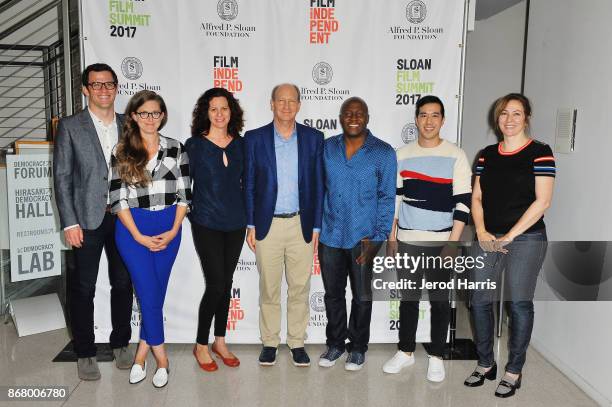 Mark Lafferty, Angelina Burnett, Alison Tatlock, Vice President of the Alfred P. Sloan Foundation Doron Weber, Shawn Boxe, Andrew Law and moderator...