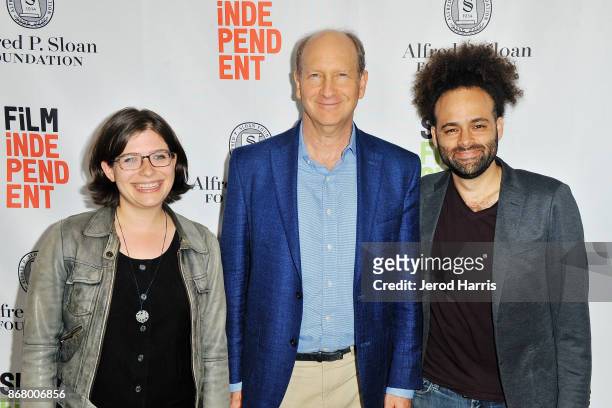 Ginny Mohler, Vice President of the Alfred P. Sloan Foundation Doron Weber and Shawn Snyder attend Sloan Film Summit 2017 - Day 3 on October 29, 2017...