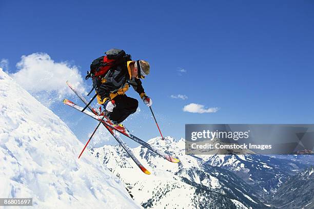 skier - san juan mountains stockfoto's en -beelden
