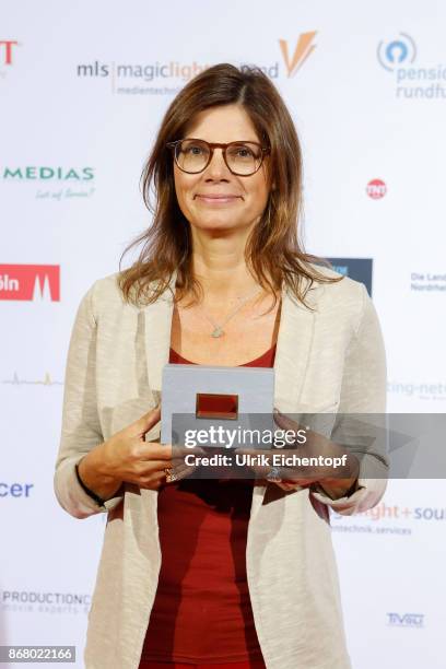 Iris Baumüller attend the German television award by the Deutsche Akademie fuer Fernsehen at Museum Ludwig on October 28, 2017 in Cologne, Germany.