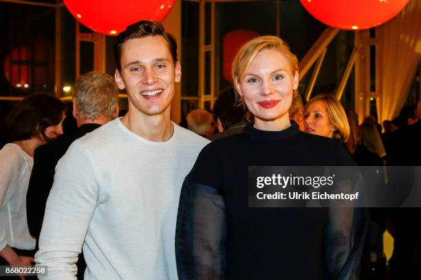 Rick Okon and Rosalie Thomass at the German television award by the Deutsche Akademie fuer Fernsehen at Museum Ludwig on October 28, 2017 in Cologne,...