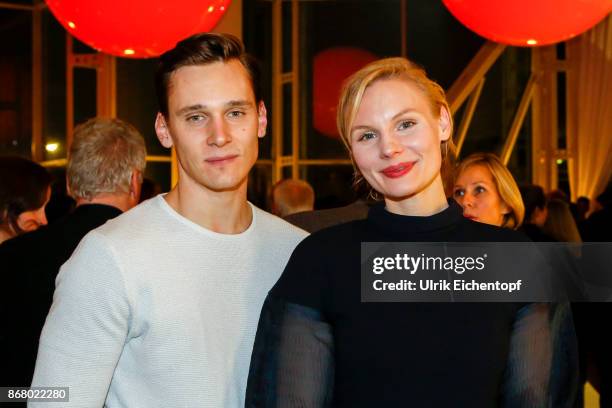 Rick Okon and Rosalie Thomass at the German television award by the Deutsche Akademie fuer Fernsehen at Museum Ludwig on October 28, 2017 in Cologne,...