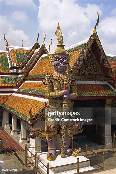 temple of the emerald buddha - grand palace bangkok stock pictures, royalty-free photos & images