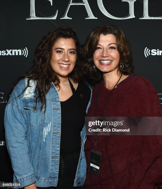 Corrina Grant Gill and Amy Grant attend SiriusXM presents the Eagles in their first ever concert at the Grand Ole Opry House on October 29, 2017 in...