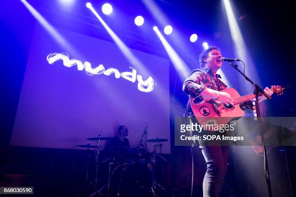 Irish singer and songwriter Mundy performs live at The Academy.