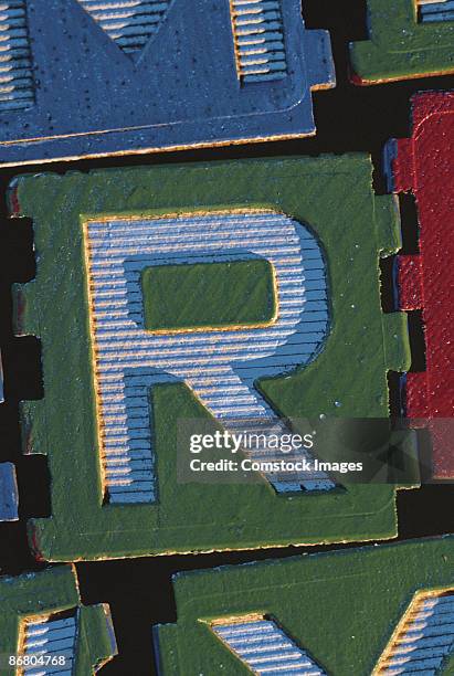 Block Green R 159 Green Kids Font Stock Photos, High-Res Pictures, and Images - Getty ...