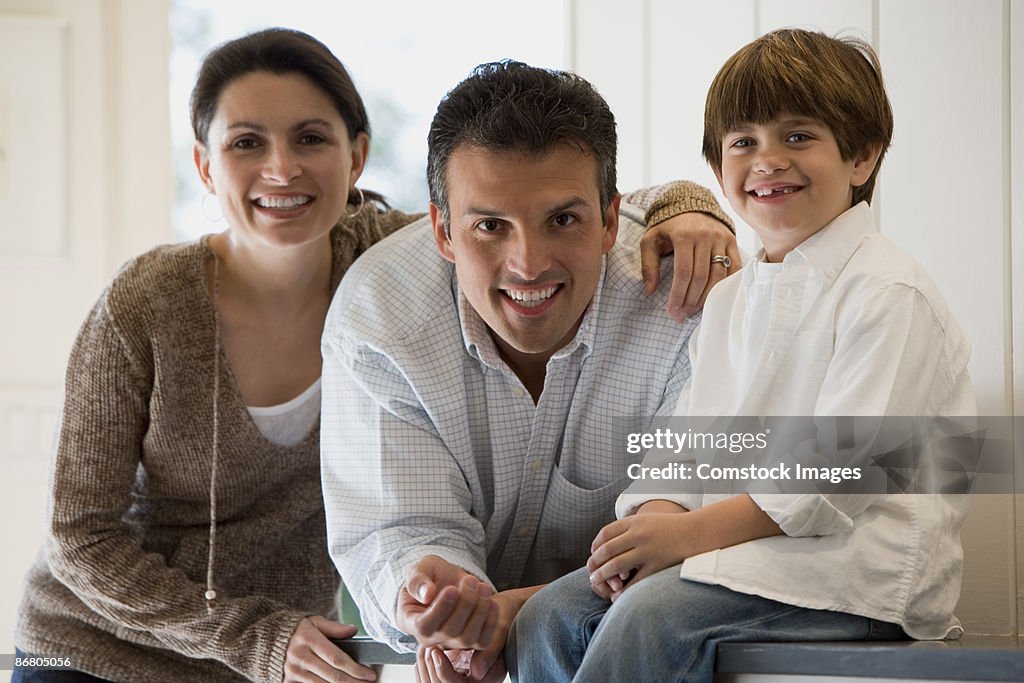Family smiling together