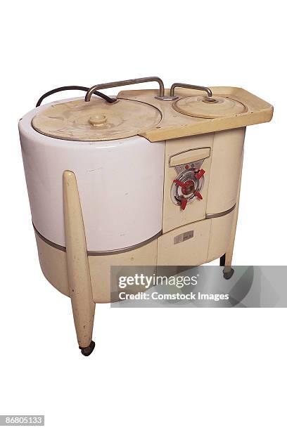 combination clothes washer and dishwasher - antique washing machine stock pictures, royalty-free photos & images