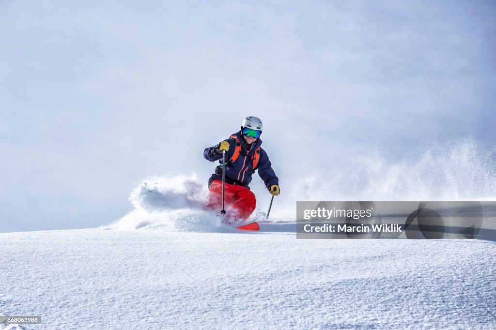 Extreme gratis ritje skiën