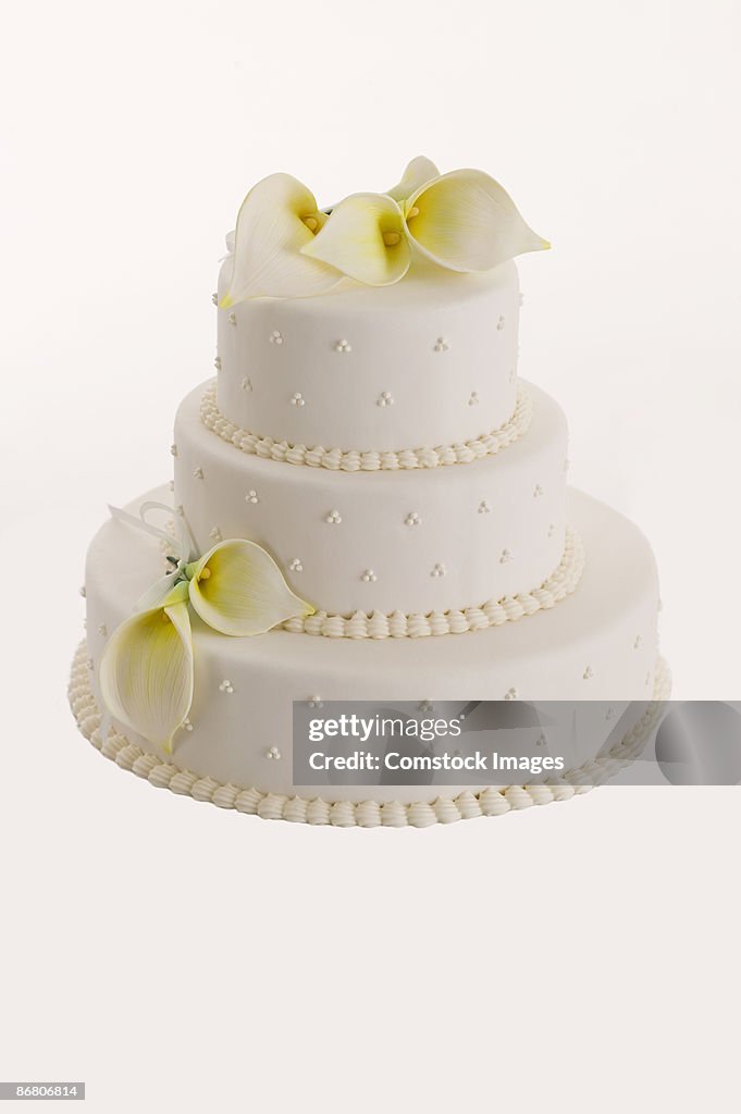 Wedding cake with flowers