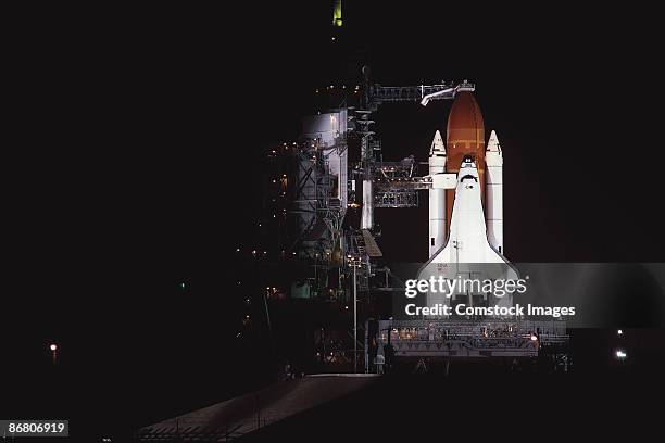 space shuttle on launchpad - launch pad stock pictures, royalty-free photos & images