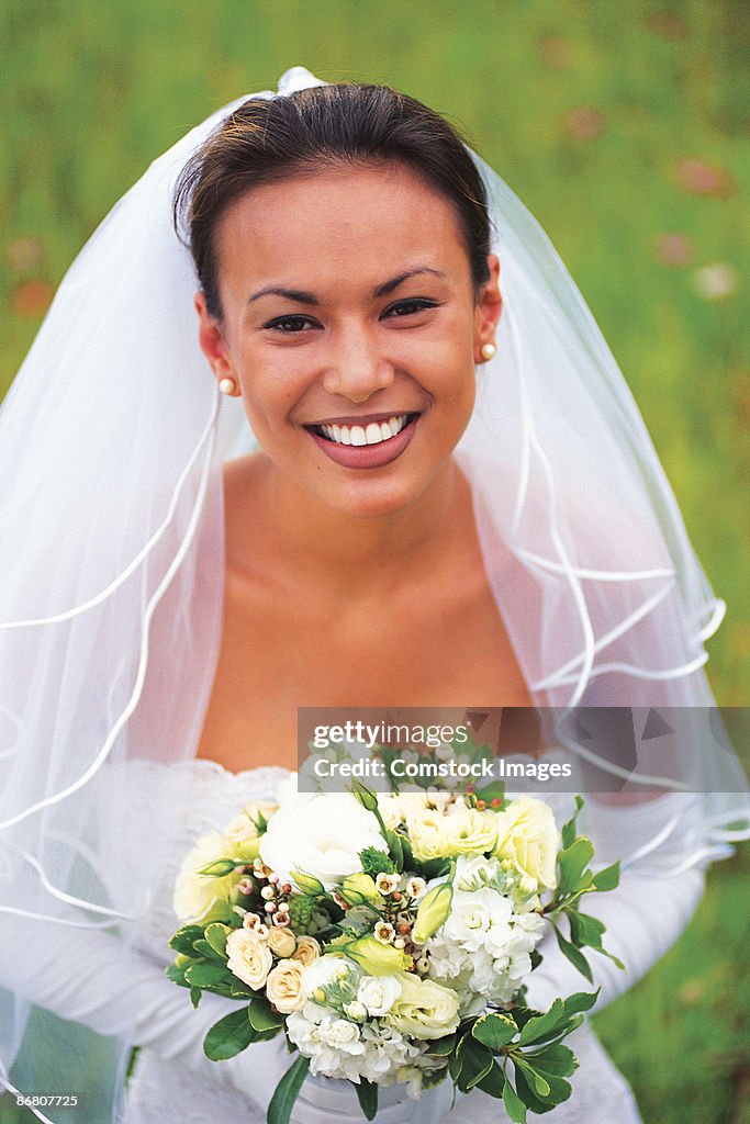 Bride with bouquet
