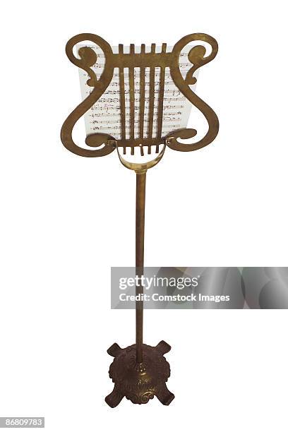 music stand - notenständer stock-fotos und bilder