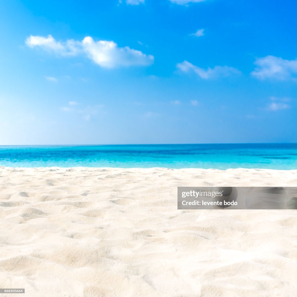 Exotic tropical beach landscape for background or wallpaper. Design of tourism for summer vacation holiday destination concept.