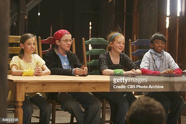 Taylor, Mike, Laurel and Anjay at at town hall meeting in KID NATION, the new reality series which will premiere Wednesdays on the CBS Television...