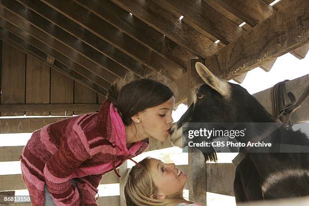 Talyor and Randi can't resist kissing their goat in KID NATION, the new reality series which will premiere Wednesdays on the CBS Television Network....
