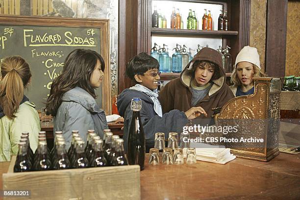 Natasha, Anjay, Greg and Blaine work the general store on KID NATION, the new reality series which will premiere Wednesdays on the CBS Television...