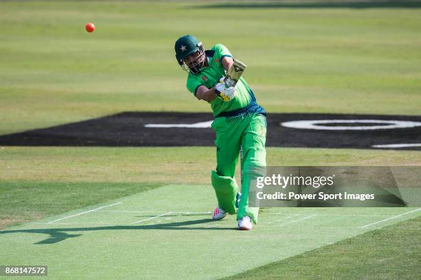 Anwar Ali of Pakistan hits a shot during Day 1 of Hong Kong Cricket World Sixes 2017 Group A match between South Africa vs Pakistan at Kowloon...