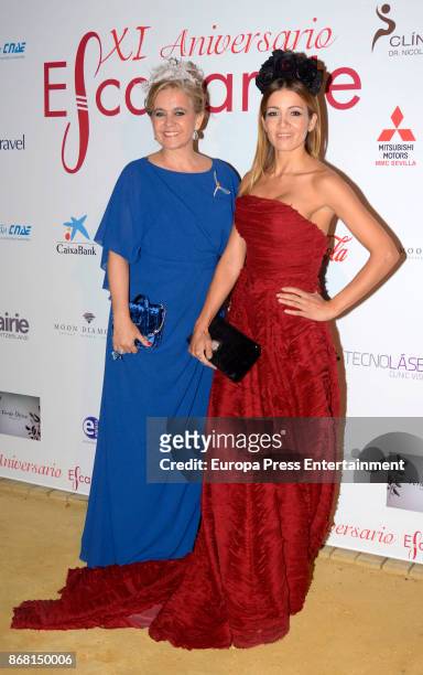 Rosa Tous and Virginia Troconis attend 2017 Escaparate Awards In Seville At Duenas Palace on October 27, 2017 in Seville, Spain.