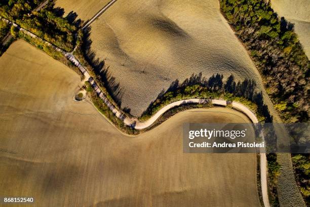 crete senesi countryside, tuscany, italy - crete senesi stock pictures, royalty-free photos & images