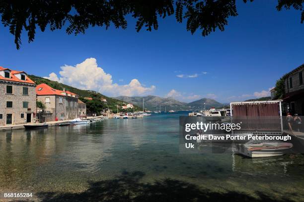 summer view over sipan island, - sipan stock pictures, royalty-free photos & images