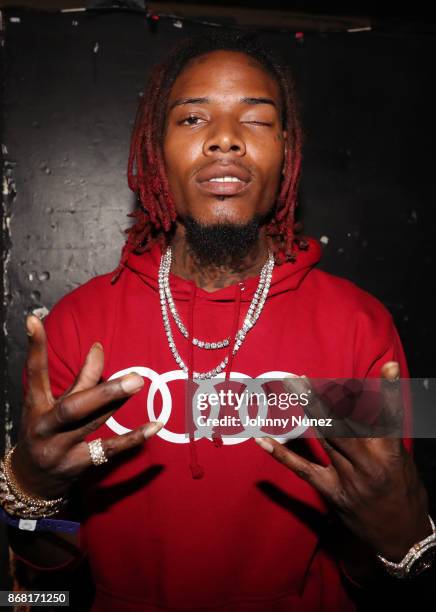 Fetty Wap backstage at Gramercy Theatre on October 29, 2017 in New York City.