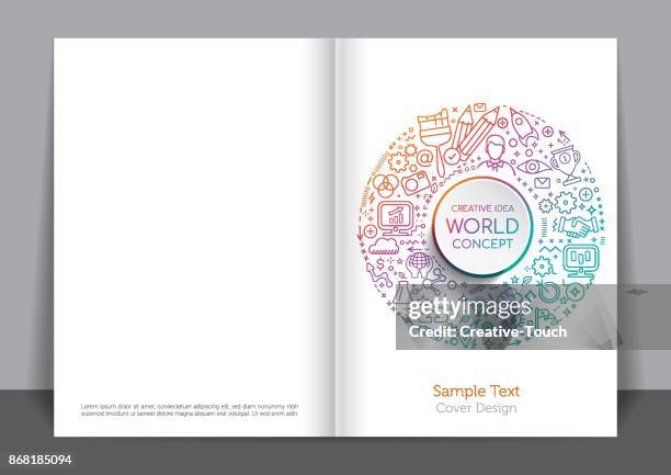 creativity cover design - laboratory computer stock illustrations