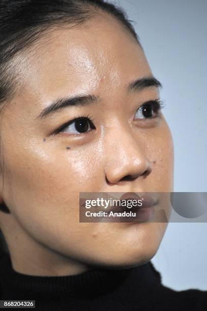 Japanese actress Yu Aoi along with Japanese actress Anne Suzuki and Japanese movie director Shunji Iwai attend the 30th Tokyo International Film...