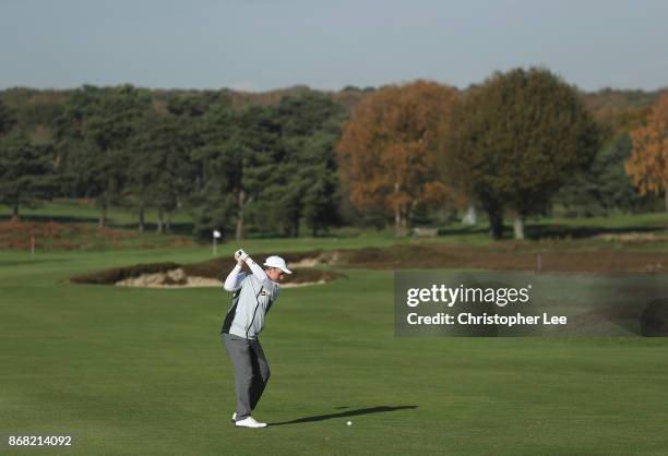 David Higgins of Waterville Golf Links in action during Day 1 of the PGA Play-Offs at Walton Heath Golf Club on October 30, 2017 in Tadworth, England.