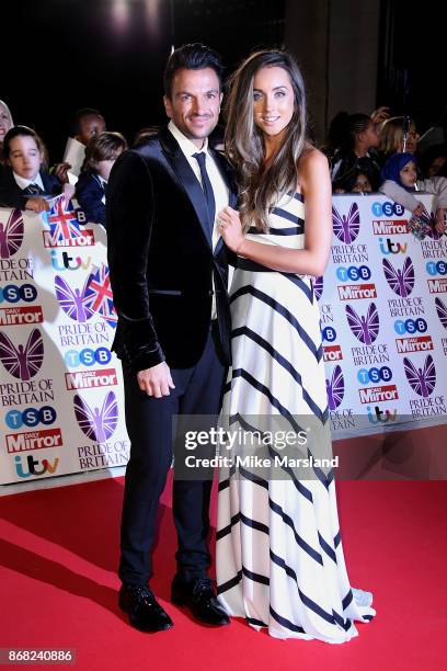 Peter Andre and Emily MacDonagh attend the Pride Of Britain Awards at Grosvenor House, on October 30, 2017 in London, England.