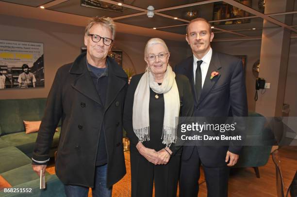 Robert Fox, director Vanessa Redgrave and producer Carlo Gabriel Nero attend a special screening of their film "Sea Sorrow", a documentary about...