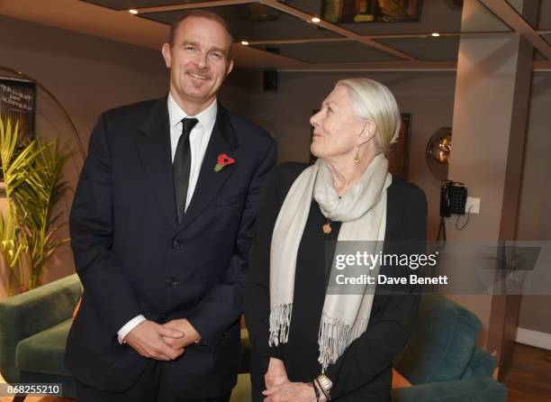 Director Vanessa Redgrave poses with son and producer Carlo Gabriel Nero at a special screening of their film "Sea Sorrow", a documentary about child...