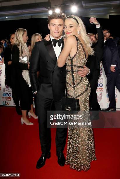 Oliver Cheshire and Pixie Lott attend the Pride Of Britain Awards at Grosvenor House, on October 30, 2017 in London, England.