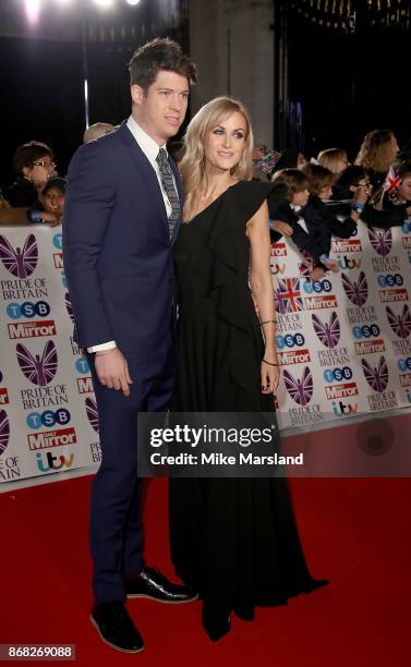 Katherine Kelly and Ryan Clark attend the Pride Of Britain Awards at Grosvenor House, on October 30, 2017 in London, England.