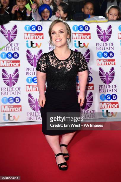 Ellie Simmonds attending The Pride of Britain Awards 2017, at Grosvenor House, Park Street, London. Picture Date: Monday 30 October. Photo credit...