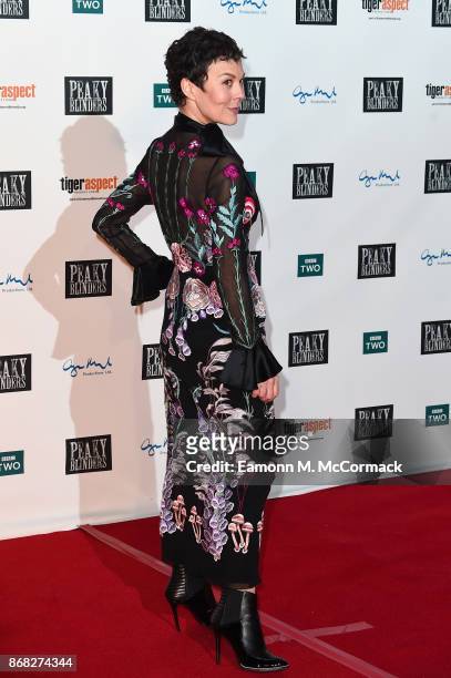 Actress Helen McCrory attends the Birmingham Premiere of Peaky Blinders at cineworld on October 30, 2017 in Birmingham, England.