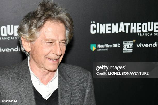 French-Polish director Roman Polanski poses during a photocall prior to the screening of his movie "D'apres une histoire vraie" at the Cinematheque...