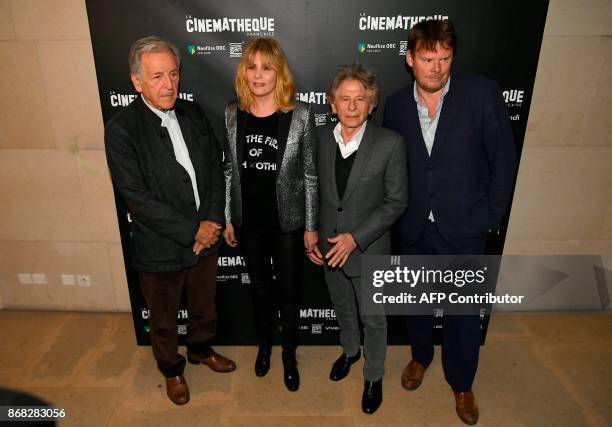 Greek-French director and producer Costa-Gavras, French actress Emmanuelle Seigner, French-Polish director Roman Polanski and Cinematheque's general...