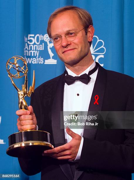 Emmy winner actor David Hyde Pierce backstage at the 50th Annual Emmy Awards, on September 13, 1998 in Los Angeles, California.