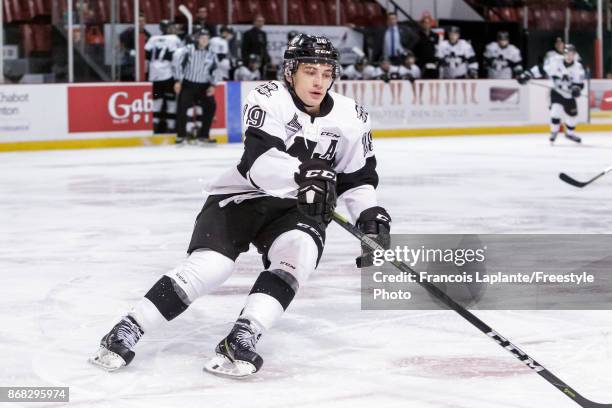 Alex Barre-Boulet of the Blainville-Boisbriand Armada skate against the Gatineau Olympiques on October 13, 2017 at Robert Guertin Arena in Gatineau,...
