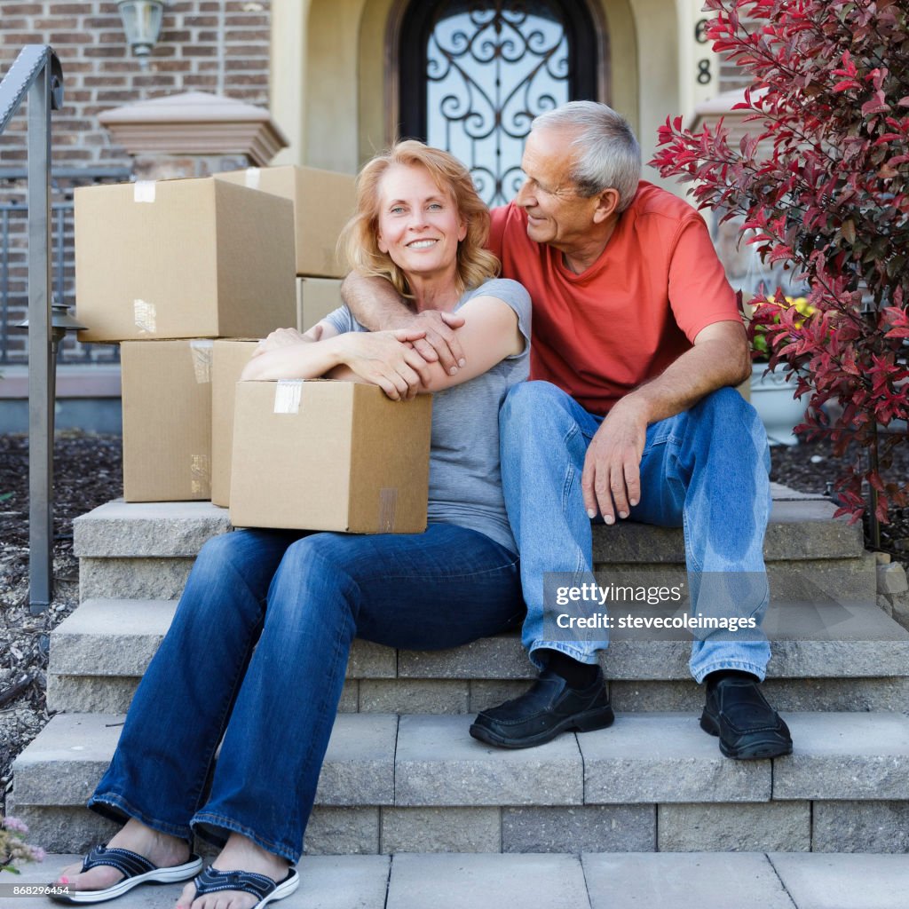 Seinor Couple Moving into Home