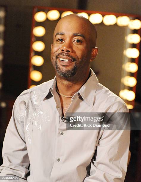 Singer/Songwriter, Darius Rucker backstage during the taping of CMT Invitation Only at Grand Ole Opry House: Studio A on May 7, 2009 in Nashville,...