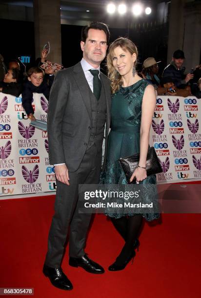 Jimmy Carr and Karoline Copping attend the Pride Of Britain Awards at Grosvenor House, on October 30, 2017 in London, England.